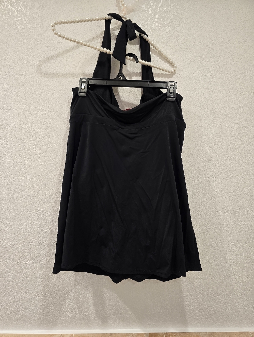 Spanx Shape Halter One Piece Swim Dress Black 16 - Picture 3 of 6
